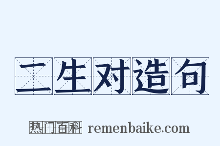 二生对造句是什么意思的图片